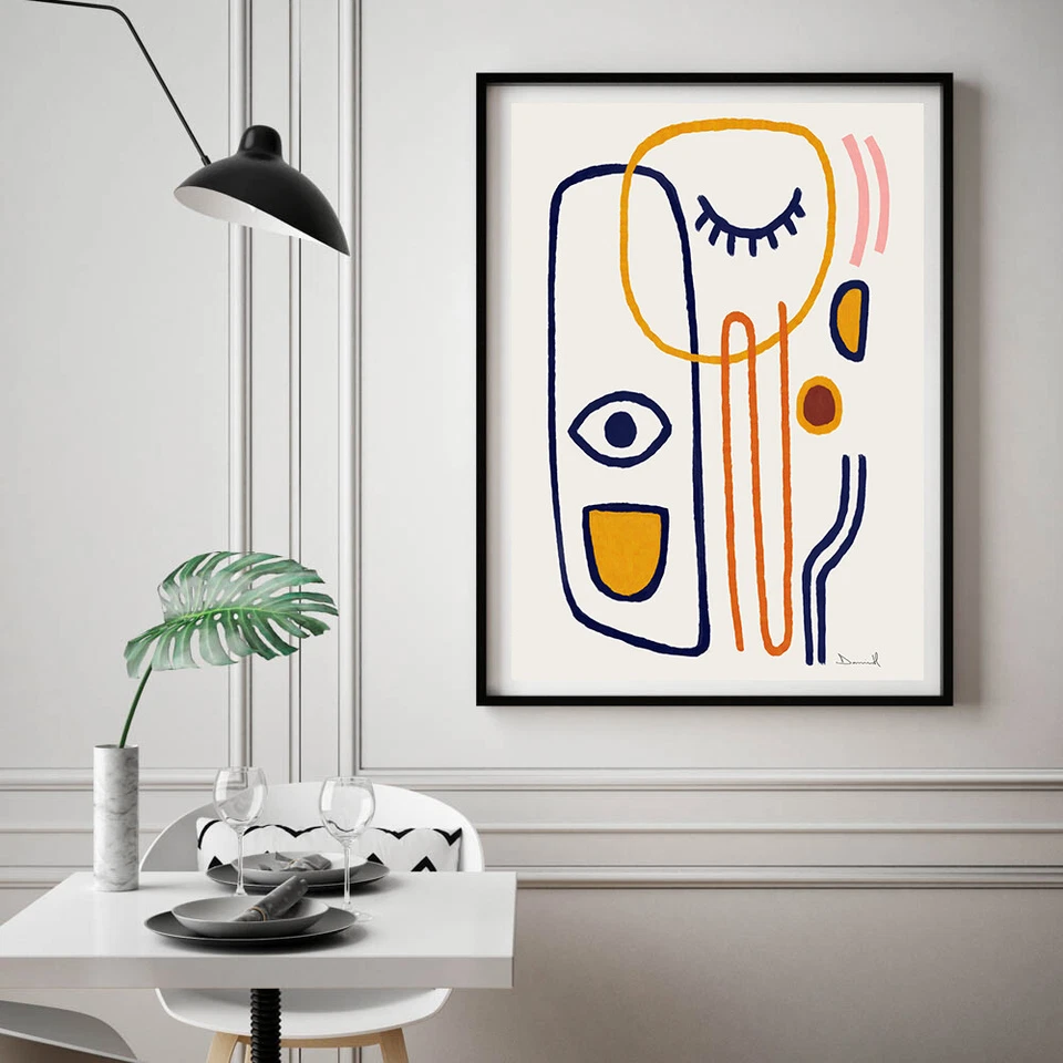 Modern Framed Print , Minimal Wall Art , Mid Century , Abstract , Contemporary  - Image 3 of 4