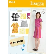 Simplicity Sewing Pattern 2211 LISETTE Dress Skirt Tunic Shirt Top Misses 6-14 
