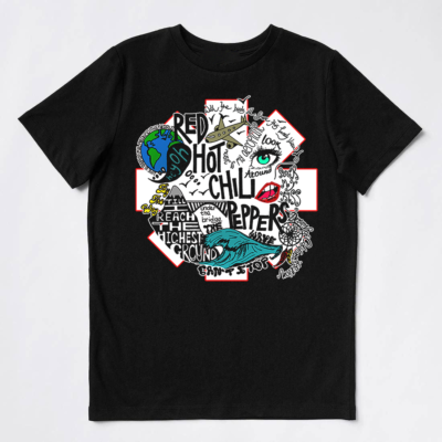 New Red Hot Chili Peppers World Tour Heavy Cotton Black New Red Hot Chili Peppers World Tour Heavy Cotton Black