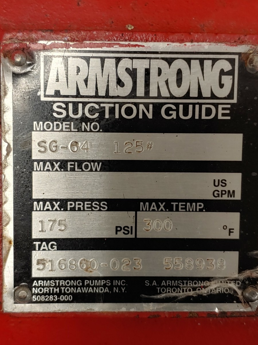Armstrong Flanged Suction Guide 516860-025 SG-64 175 PSI 300° F
