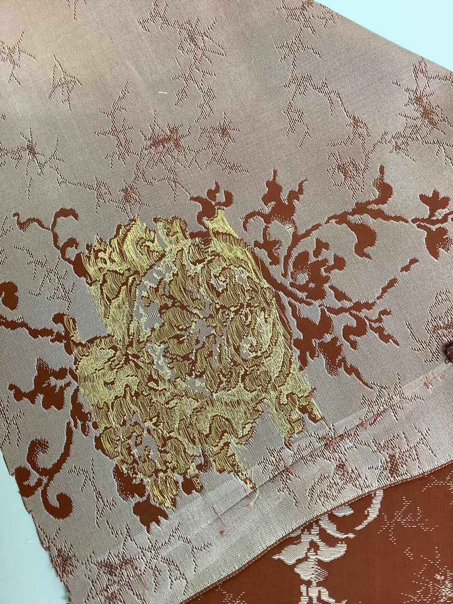 Japanese Vintage Kimono Fabric cloth Boro pure silk brown Japanese Vintage Kimono Fabric cloth Boro pure silk brown