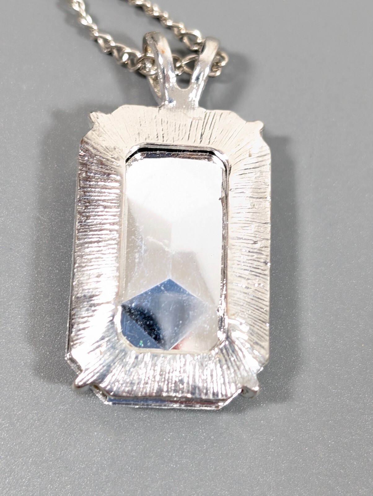 Red Rhinestone Initial Letter M Rectangle Solitai… - image 7