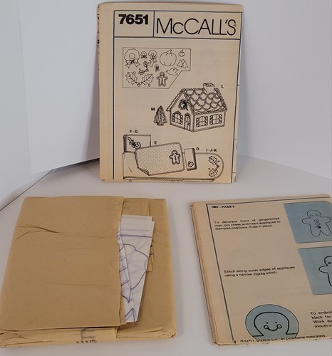 Vintage McCall's 7651 1981 Holiday Table Setting Package Schnittmuster ungeschnitten - Bild 3 von 5