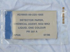Detector Paper Chemical Agent ,No.2,Mk.2,Liquid,One Colour,datiert 07/96