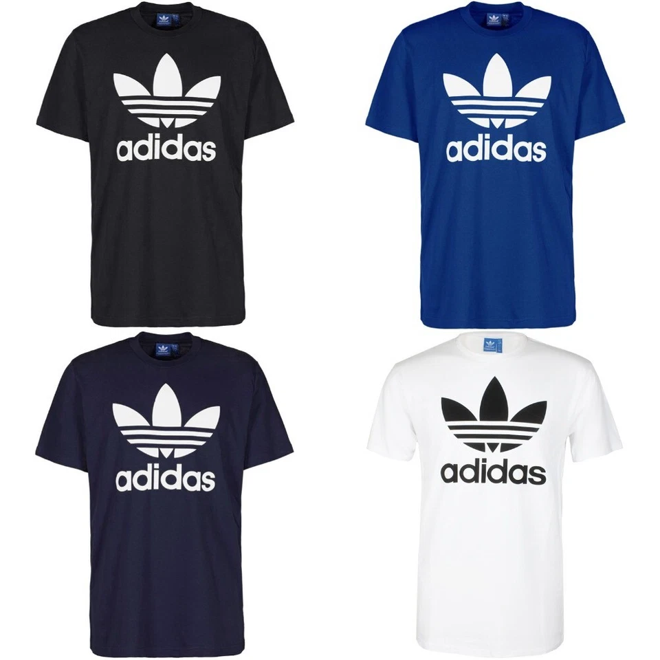 Adidas Men's T-Shirt Trefoil Logo Design Graphic Classic Short Sleeve Shirt