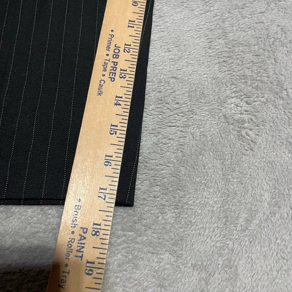 Pantalones Karen Kane Mujer 8 Vestido Negro Pin Rayas Capri Corto Cintura Alta Elástico Foto 3 de 4