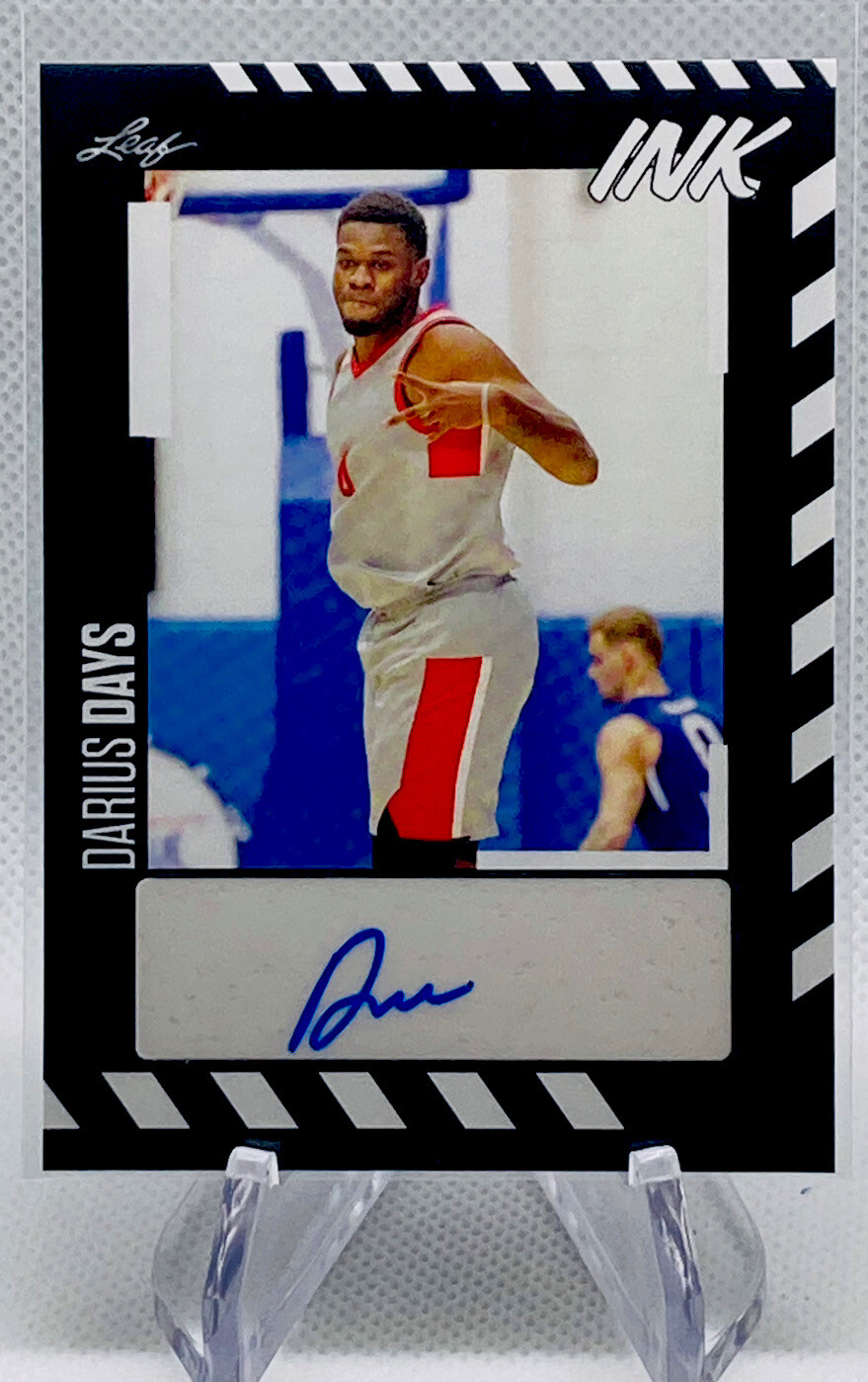 Darius Days Rockets Card 2023-24 Leaf Ink Darius Days Auto #BA-DD1 - Houston Rockets | eBay