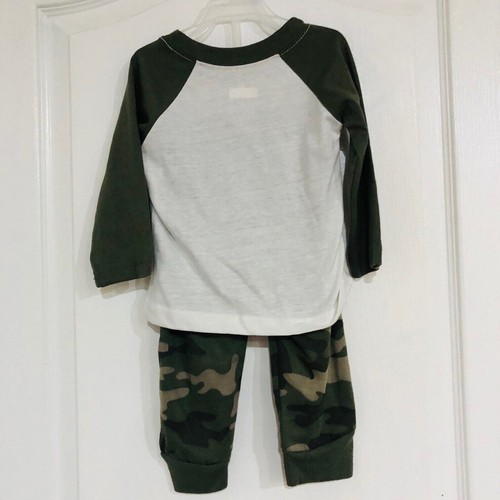 Conjunto de Camisa y Pantalones Swiggles 2 Piezas Dino Explorer Camuflados Talla Blanca 12 Meses Nuevo con Etiquetas - Imagen 6 de 7