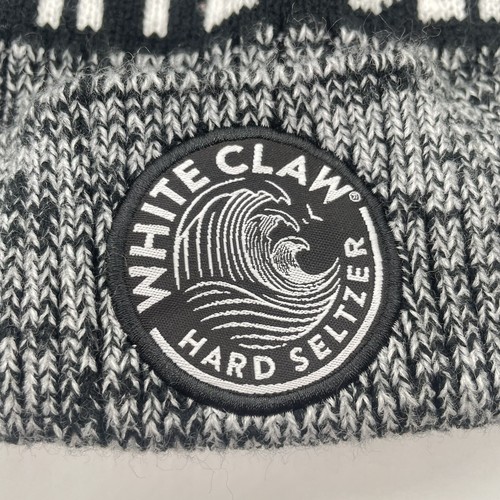 Cappello da sci pom pom in maglia Seltzer rigido artiglio bianco taglia unica - Foto 2 di 3