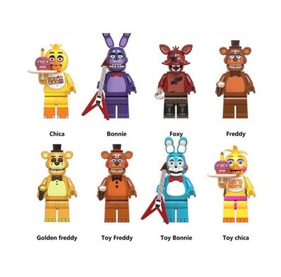 8pcs Custom Lego Fnaf Minifigures Five Nights at Freddys Foxy Chica Set Gift Toy