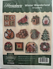 New Sealed Herrschners Winter Wonderland Christmas Tree Ornaments Set of 12