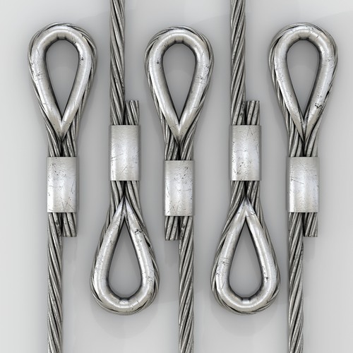 50Pcs Aluminum Crimping Loops 3/16\" for Cable and Rope, Round - Picture 5 of 6