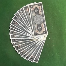 1967-1970 lot 20 1 peso Aztec calendar American Banknote Co XF