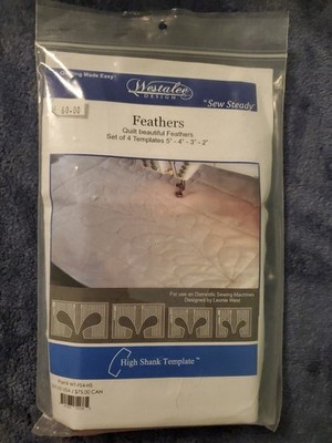 Westalee Sew Steady Feathers 2''-5'' High Shank Template