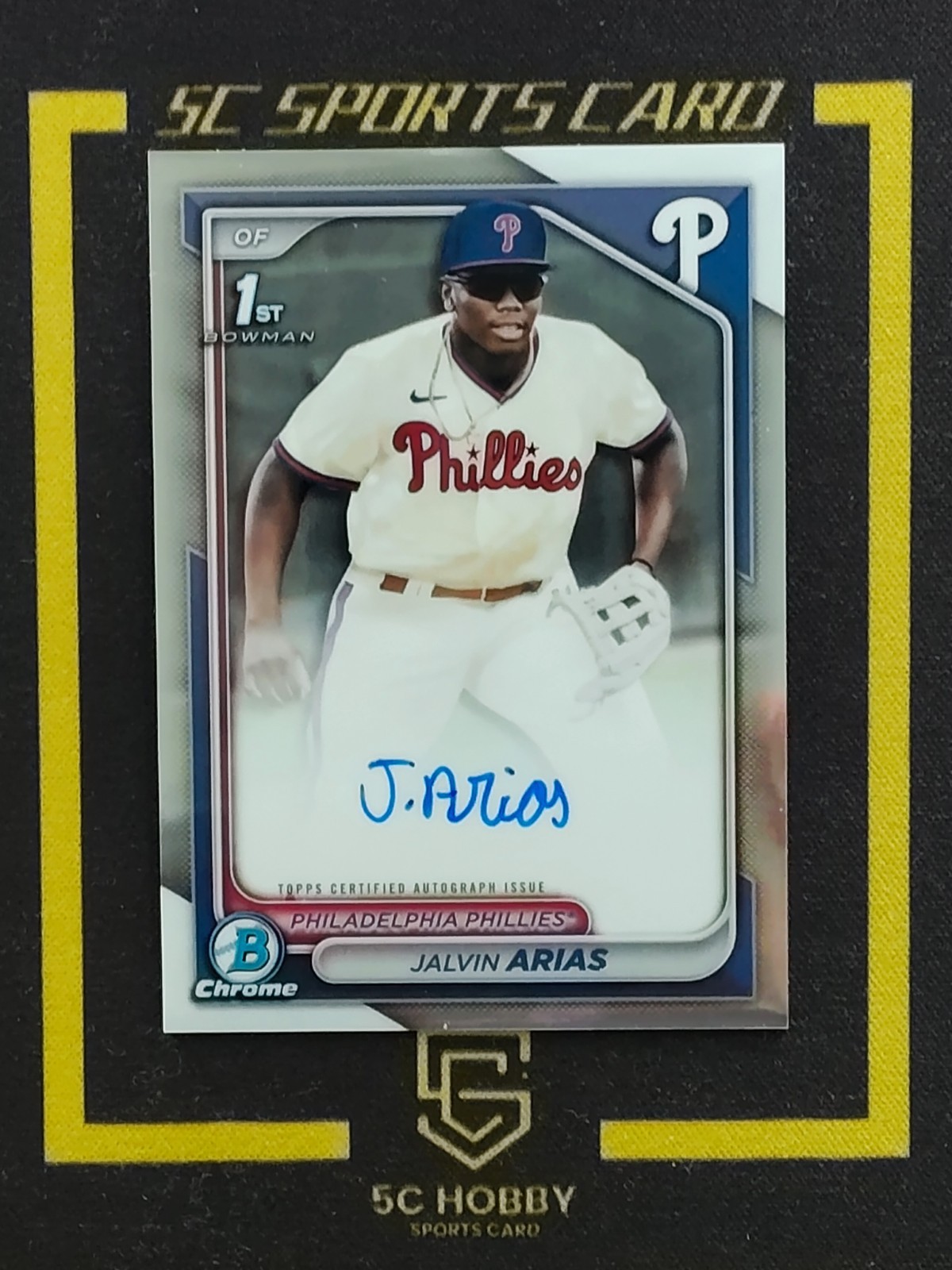 2024 Bowman Chrome 1ST Prospect Chrome Auto Jalvin Arias FCBQL