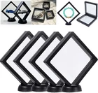 3D Floating Display Case,Clear Film Jewelry Storage Box, Coin Display Case Frame
