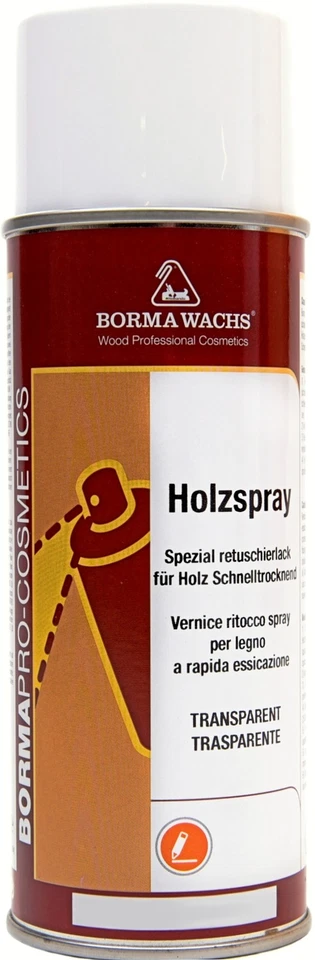 BORMA Sprühlack Holzlack Spray Klarlack Lackversiegelung Möbellack Transparent 400ml