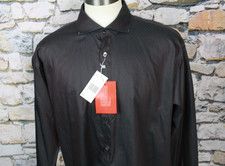 BOGOSSE New Men's Shirt Burgundy Dot Polished Cotton Spread Collar 3XL or 7