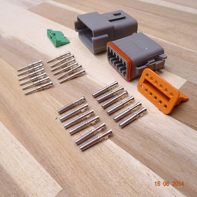 DEUTSCH DT 12 polig, Stecker Set inkl. Crimpkontakte
