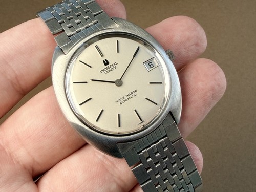 Vintage 1975 Universal Geneve White Shadow Micro-Rotor Ref. 86...