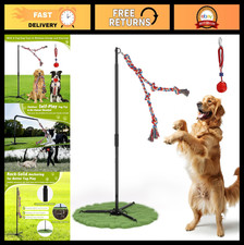 Adjustable Outdoor Dog Tug Toy - Durable Spring Pole for Small  Medium Dogs, In