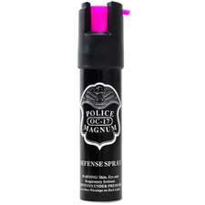 Police Magnum pepper spray .75oz hot pink safety lock self defense protection