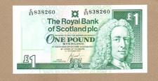 SCOTLAND: 1 Pound Banknote, (UNC), P-351e, 01.10.2001,No Reserve!