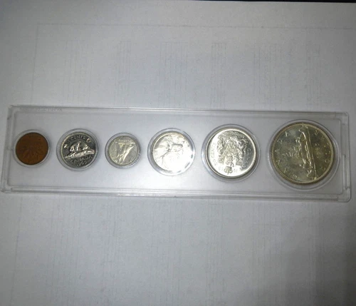 1965 CANADA SILVER MINT/DATE SET 6 PIECE 1+ TROY OZ ASW WORLD COIN LOT