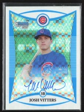 Josh Vitters 2008 Bowman Chrome X-Fractor Auto /250 C #BCP115 Chicago Cubs