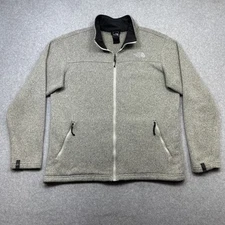 The North Face Fleece Jacket Large Beige Full Zip Cozy Layer Comfort Outdoor