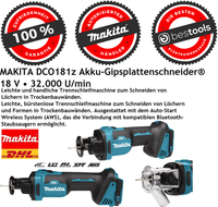 Makita Dco181Z Akku-Trockenbauschneider 18V 32.000 U/Min Solo Gerat Ohne Akku⭐