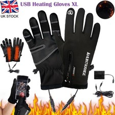 1 Pair USB Heated Gloves for Men&Women,Touchscreen Winter Warm Heated Gloves UK