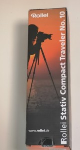Rollei Stativ / Tripod Compact Traveler No. 10 – Aluminium, Orange/Schwarz