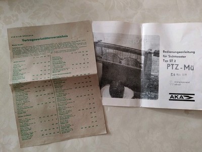 DDR BEDIENUNGSANLEITUNG für Toaster AKA ST 2 Sichttoaster