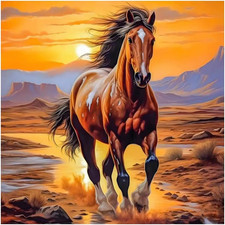 Diamond Painting Kits for Adults, 5D DIY Horse Diamond Art Kits for Beginners...