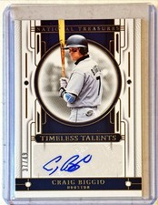 Craig Biggio 2024 National Treasures Timeless Talents Auto #TTS-CB 37/49