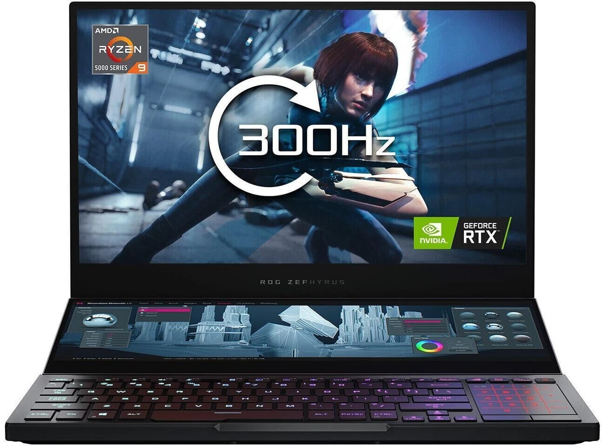 Portátil para juegos ASUS ROG Zephyrus Duo | AMD Ryzen 9 | 64 GB | SSD DE 2 TB | 16 GBGrfx | 4,8 Gz | Reino Unido