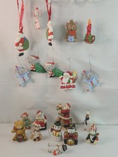 Vintage Christmas Ceramic Hand Painted Ornaments Lot Of 20