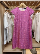 TED BAKER DRESS SIZE 3 PINK CAP SLEEVE GEO PRINT FORMAL OCCASION ALLYSIA SILK