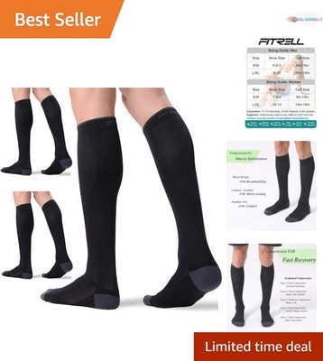 3 Pairs of 20-30mmHg Unisex Compression Socks for Enhanced Circulation