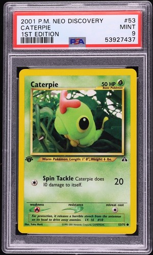 Caterpie (1st Edition) graded PSA 9 for sale on eBay