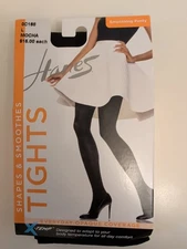  Hanes X-Temp Shapes & Smoothes Opaque Tights Mocha L