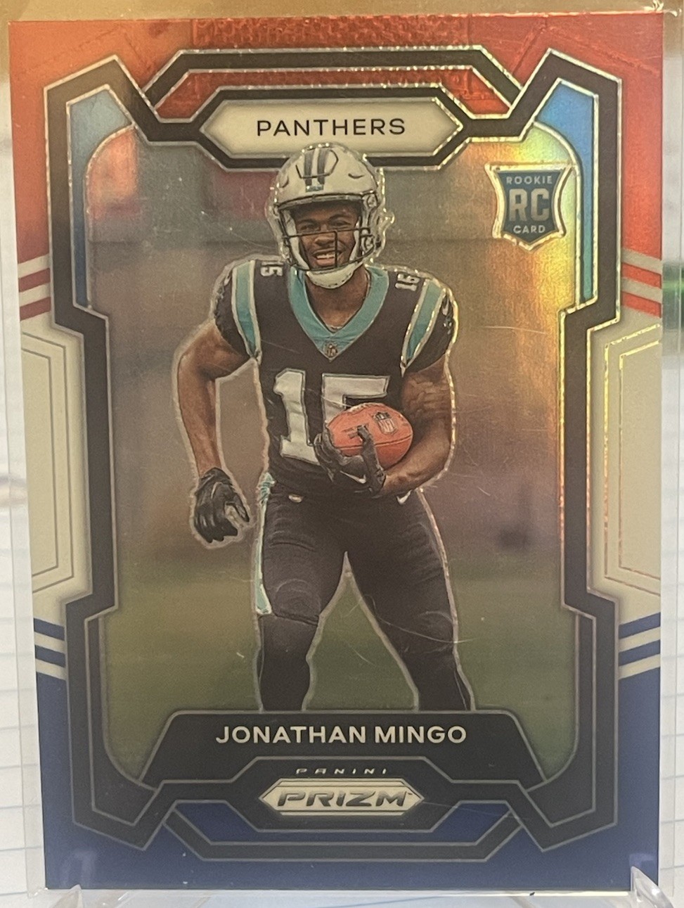 2023 Panini Prizm Jonathan Mingo #312 Red White Blue Carolina Panthers Rookie