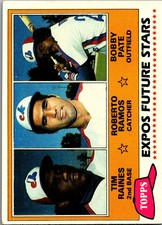 1981 Topps Baseball Tim Raines / Bobby Pate / Roberto Ramos #479