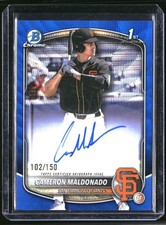 2025 Bowman Draft Cameron Maldonado 1st Chrome Auto Blue Wave 102/150 #CPA-CMA