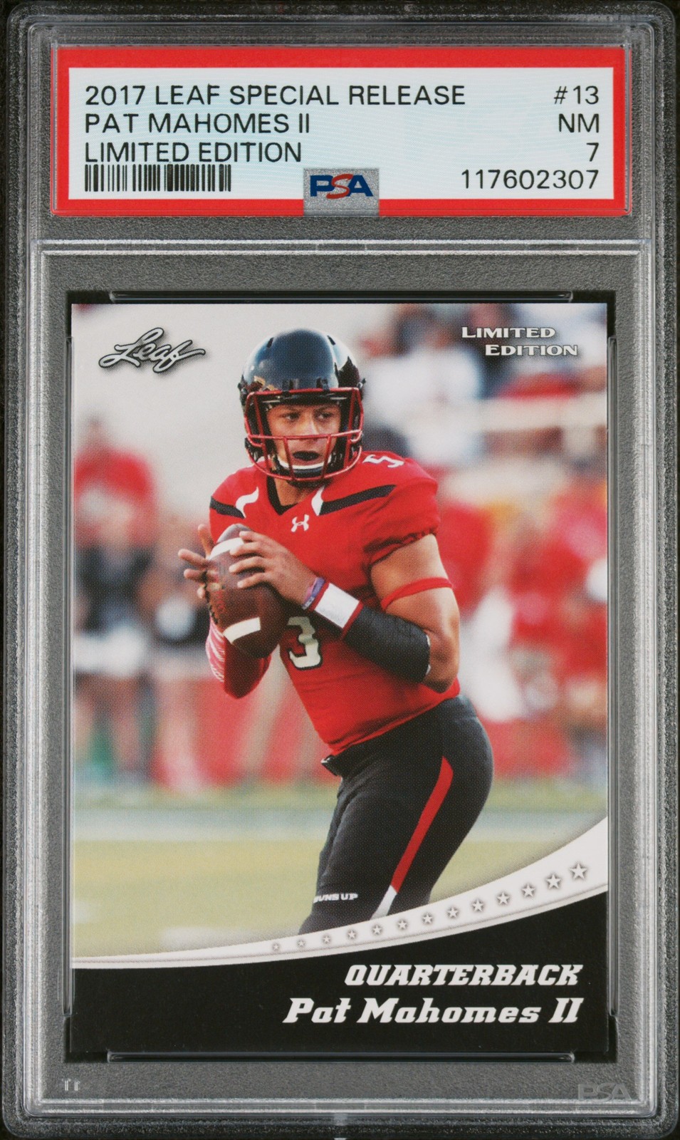 2017 Leaf Special Release Limited Edition #13 Pat Mahomes Limited Edition PSA 7