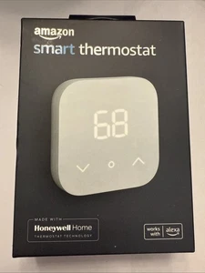 Amazon Smart Thermostat White Touch Wi‑Fi Digital Display Works with Alexa NEW