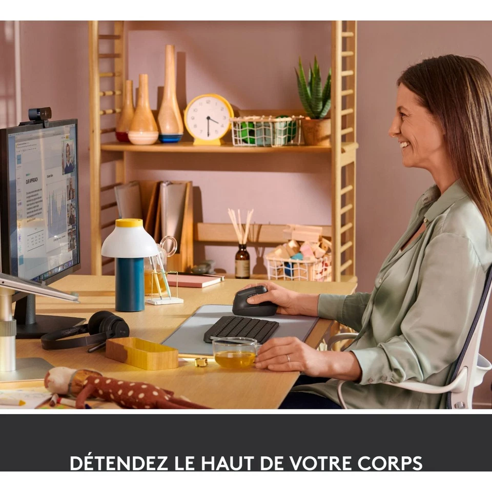 Souris sans fil LOGITECH Lift Ergonomique Silencieuse Graphite - Photo 4/4