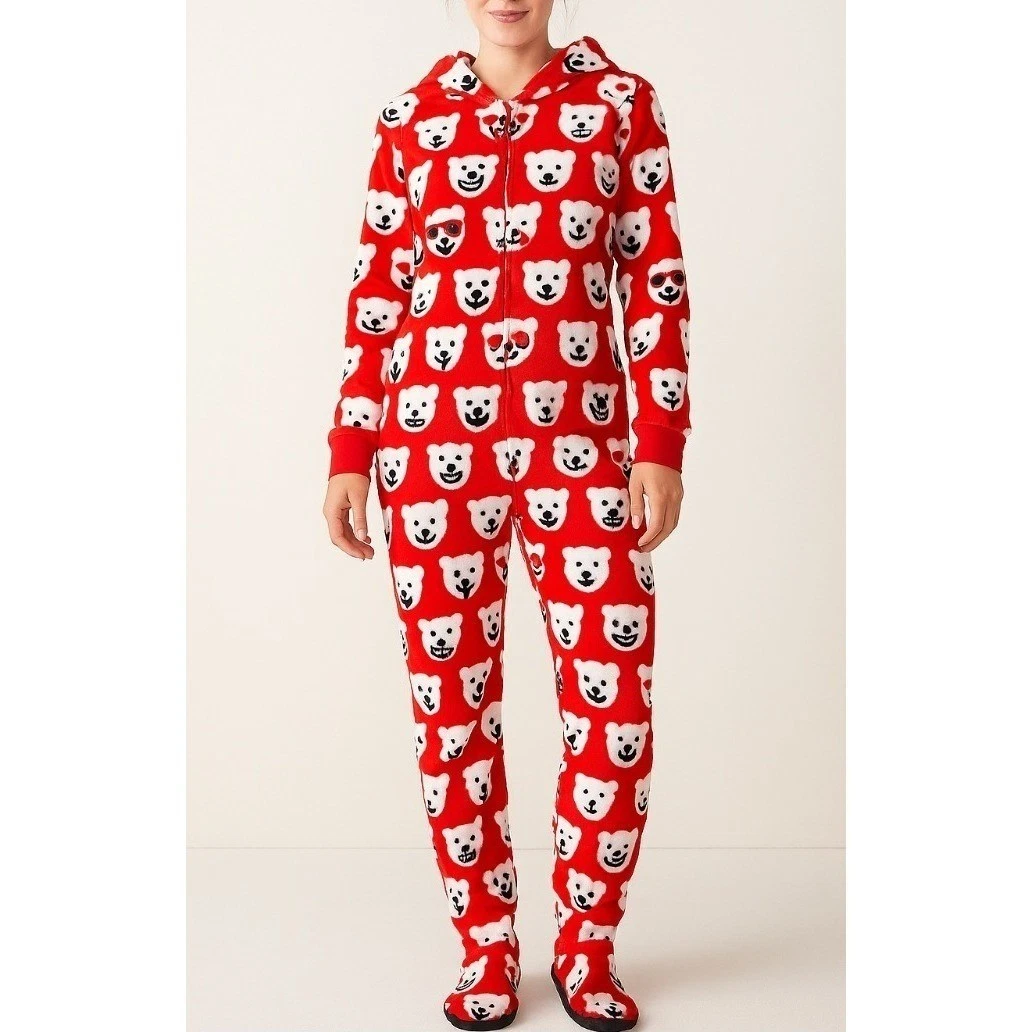 FGUUTYM Pigiama da donna, sexy, con scollo a V, con patta abbottonata, elegante, slim fit, tuta a maniche lunghe, per la casa, pigiama, Colore: rosso, S