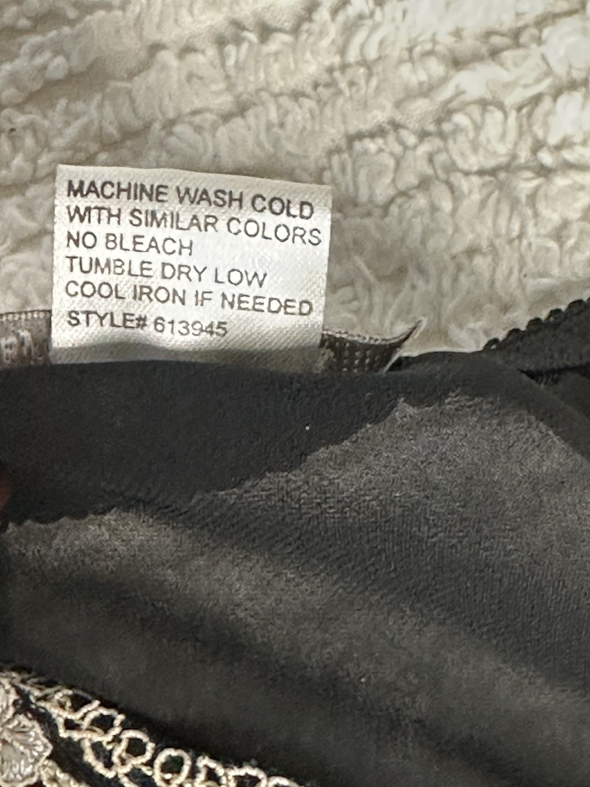 Seductive Wear Cinema Etoile Black Sheer Floral Baby Doll Whimsy Goth XL